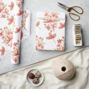 Fresh Spring Garden Watercolor Hand-painted Wrapping Paper