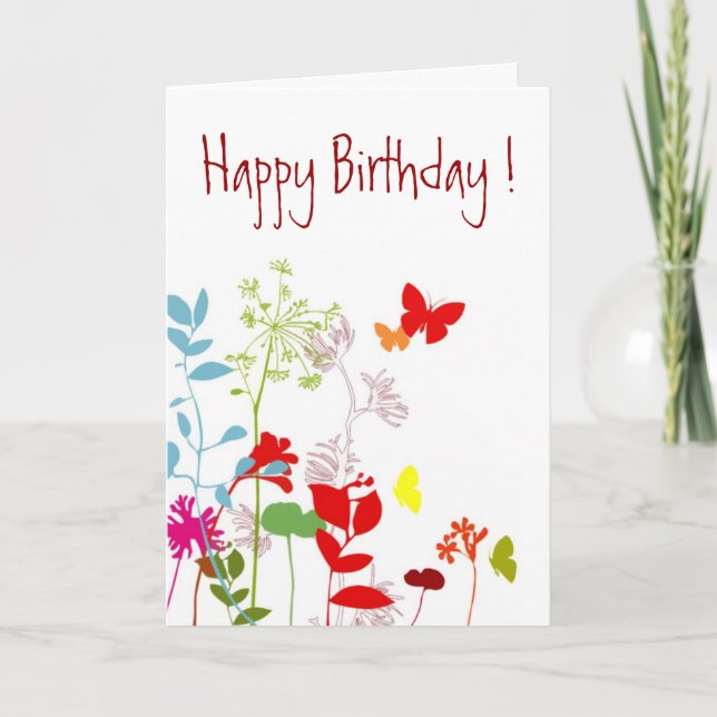 Fresh Spring, Happy Birthday ! - Customise Card (Front)