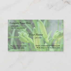 fresh spring lily buds business card