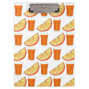 Fresh Squeezed OJ Orange Juice Citrus Fruit Slice Clipboard