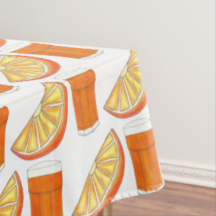 Fresh Squeezed OJ Orange Juice Citrus Fruit Slice Tablecloth