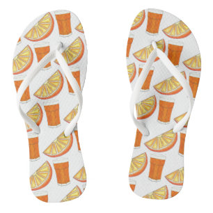 Fresh Squeezed OJ Orange Juice Citrus Fruit Slice Thongs