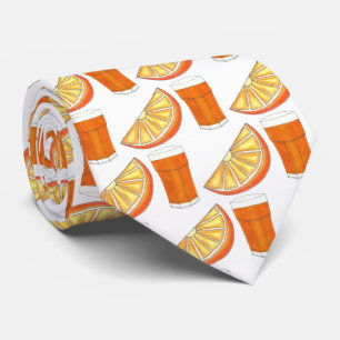 Fresh Squeezed OJ Orange Juice Citrus Fruit Slice Tie
