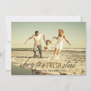 Fresh Start Happy New Year photo card