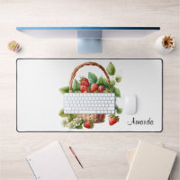 Fresh Strawberries in a Wicker Basket