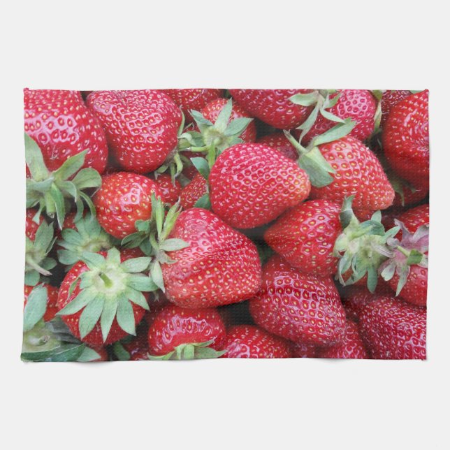 fresh strawberries tea towel (Horizontal)