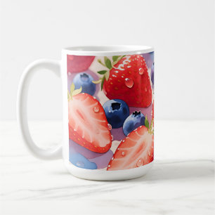 Fresh Strawberry Blueberry Burst Coffee Mug