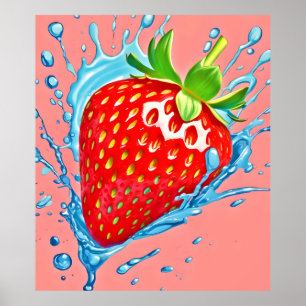 Fresh Strawberry Burst Poster