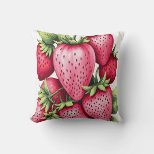 Fresh Strawberry Design – Juicy Red Berries Cushion
