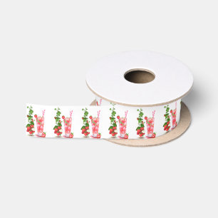 Fresh Strawberry Drink Ribbon Satin Ribbon