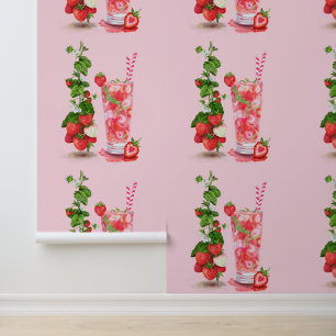Fresh Strawberry Drink Wallpaper