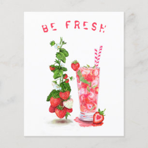Fresh Strawberry Juice Cool Drink - Summer Fruits  Flyer