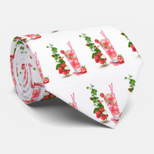 Fresh Strawberry Juice Cool Drink - Summer Fruits Tie