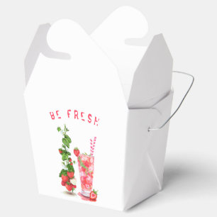 Fresh Strawberry Juice Cool Drink - Summer Party Favour Box