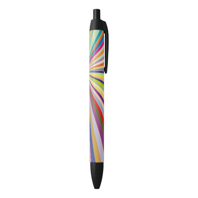 Fresh striped background black ink pen (Bottom (Vertical))