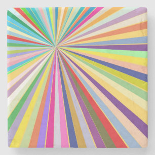 Fresh striped background stone coaster