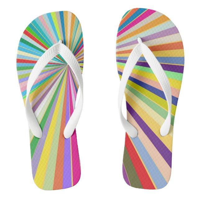 Fresh striped background thongs (Footbed)
