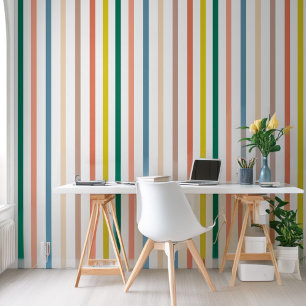 Fresh Stripes Pattern Wallpaper