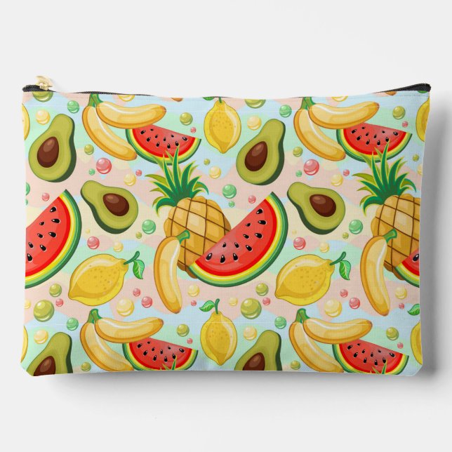 Fresh Summer Fruits Pattern Accessory Pouch (Front)
