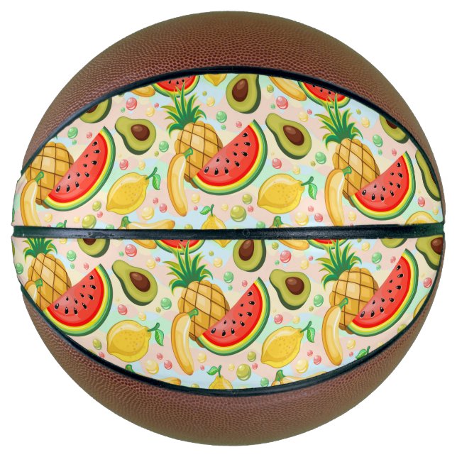Fresh Summer Fruits Pattern Basketball (Front)
