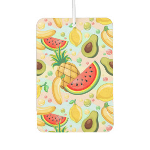 Fresh Summer Fruits Pattern Car Air Freshener