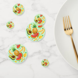 Fresh Summer Fruits Pattern Confetti