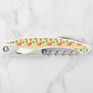 Fresh Summer Fruits Pattern Corkscrew
