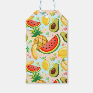 Fresh Summer Fruits Pattern Gift Tags