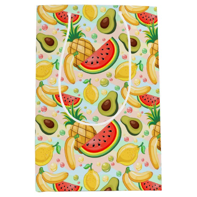 Fresh Summer Fruits Pattern Medium Gift Bag (Front)
