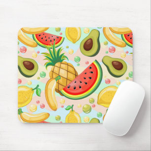 Fresh Summer Fruits Pattern Mouse Pad