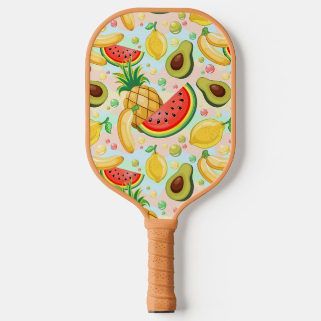 Fresh Summer Fruits Pattern Pickleball Paddle (Front)