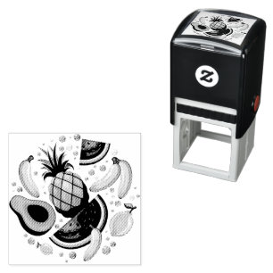 Fresh Summer Fruits Pattern Self-inking Stamp