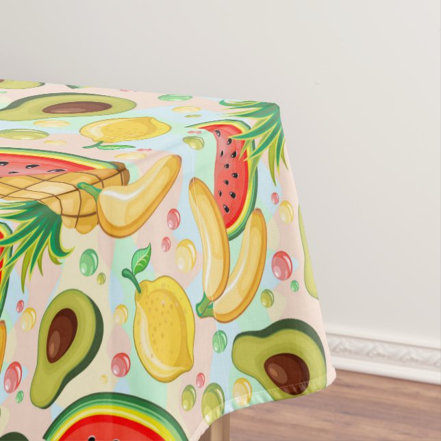 Fresh Summer Fruits Pattern Tablecloth (In Situ)