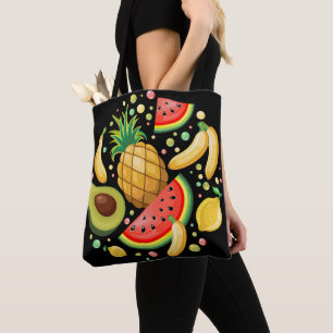 Fresh Summer Fruits Pattern Tote Bag