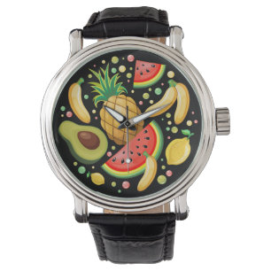 Fresh Summer Fruits Pattern Watch