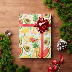 Fresh Summer Fruits Pattern Wrapping Paper