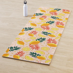 Fresh Summer Gold Lemon Fruit Yoga Mat
