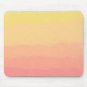 fresh summer sunset orange coral watercolors mouse pad