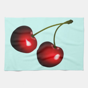 Fresh Sweet Cherries Tea Towel