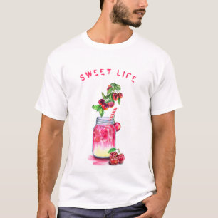 Fresh Sweet Cherry Juice Cool Drink Summer Party T-Shirt