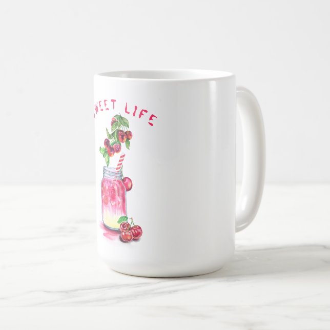 Fresh Sweet Cherry Juice Cool Drink - Summer Time Coffee Mug (Front Right)
