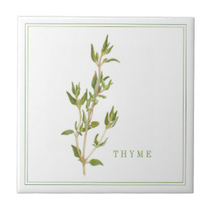 FRESH THYME 4.25x4.25 Ceramic Tile (+text)