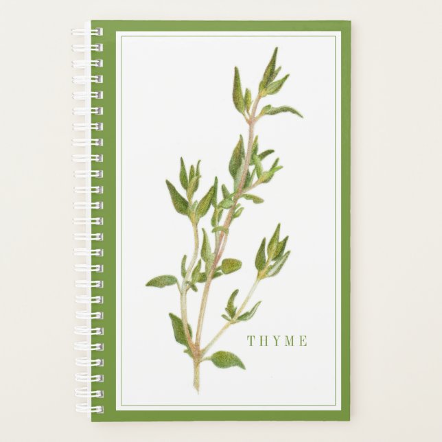 FRESH THYME 5.5x8.5 Planner / Green (Front)