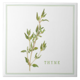 FRESH THYME 6x6 Ceramic Tile (+text)