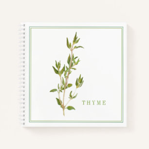 FRESH THYME 8.5x8.5 Spiral Notebook
