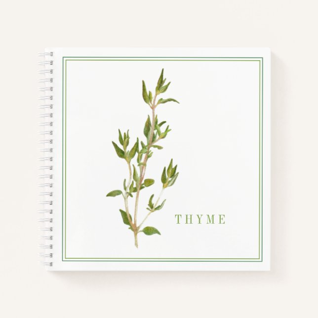 FRESH THYME 8.5x8.5 Spiral Notebook (Front)
