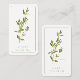 FRESH THYME Bookmark - 3.5x2 Card + Text