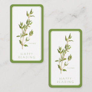 FRESH THYME Bookmark - 3.5x2 Card + Text / Green