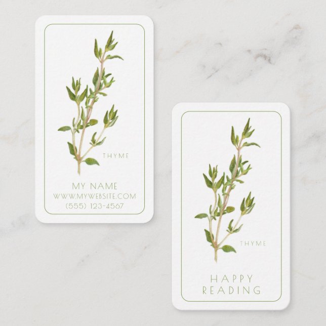 FRESH THYME Business Bookmarks - 3.5x2 Card  (Front/Back)