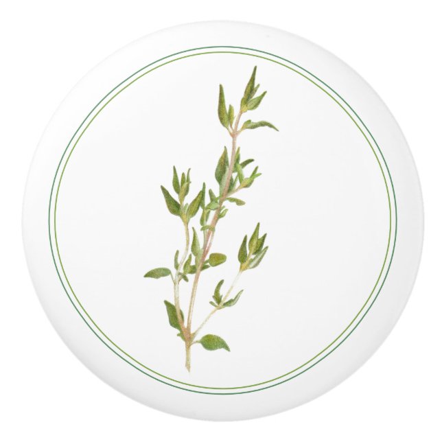 FRESH THYME Ceramic Knob (Front)